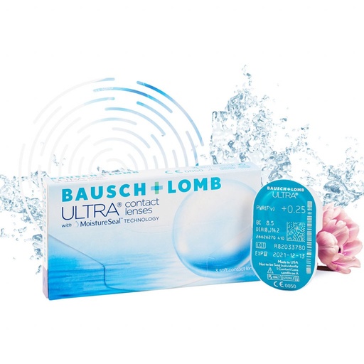 [PA12-Res500ml-6] Bausch + Lomb Softlens 59 (-4.00, transparent, 6 lentilles) 